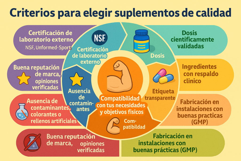 Criterios para elegir suplementos buena calidad