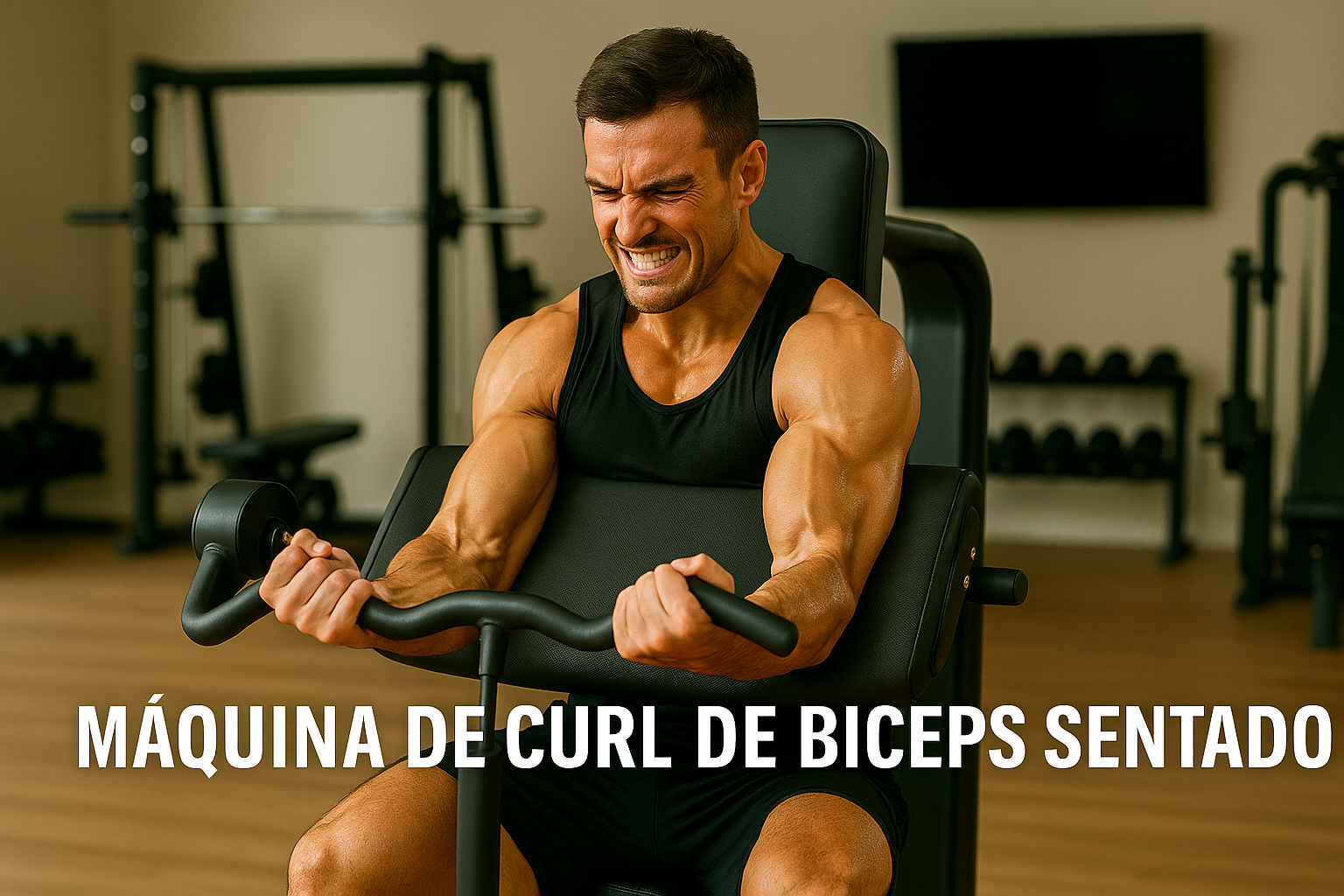 Máquina de Curl de Biceps Sentado es una modalidad de Máquina para Brazos