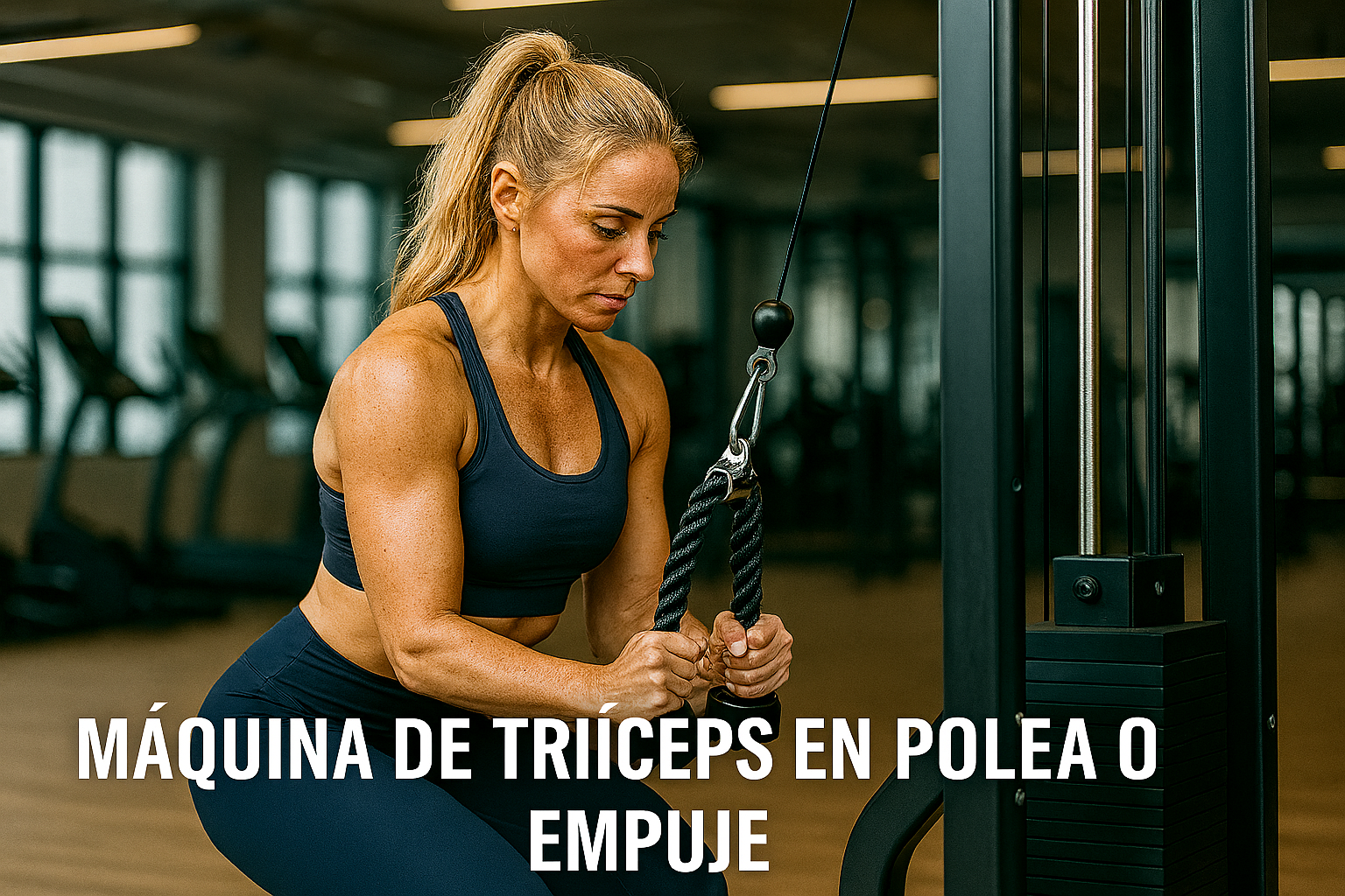 Máquina de Triceps en Polea o Empuje , otro tipo de Máquina para Brazos