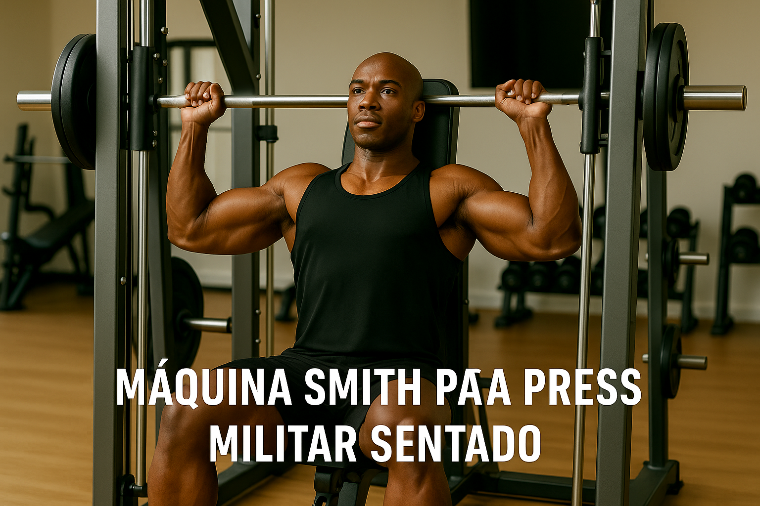 Máquina Smith para Press Militar Sentado, Press Militar Sentado en Máquina para Hombros