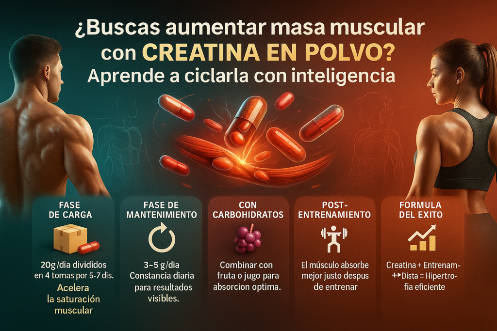 Creatina en Polvo . Para AUmentar Masa Muscular