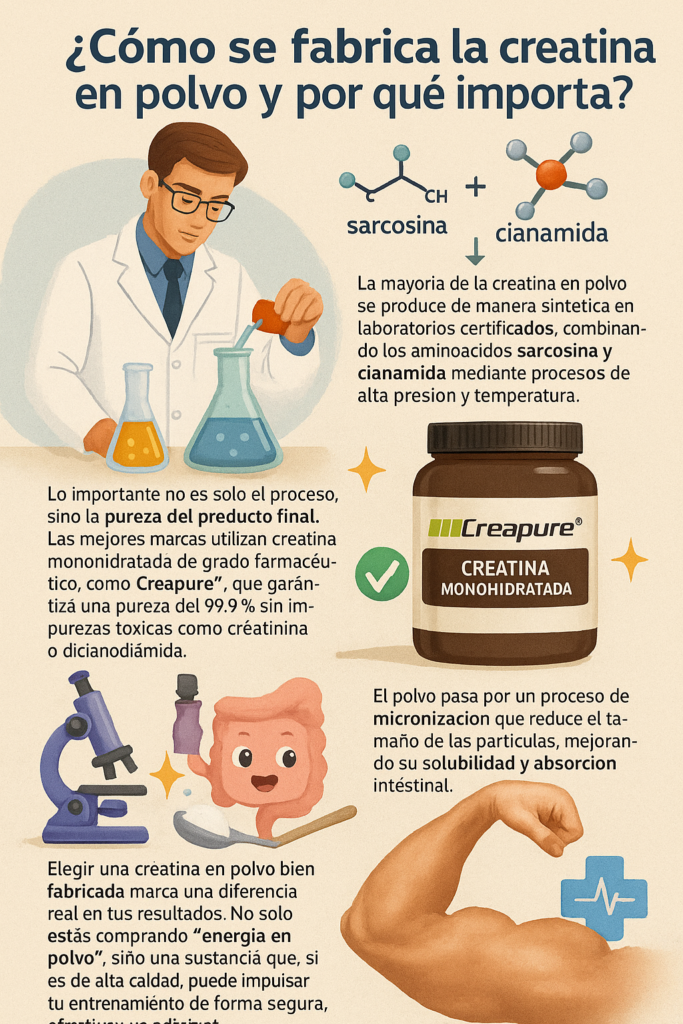 Cómo se fabrica la Creatina en Polvo