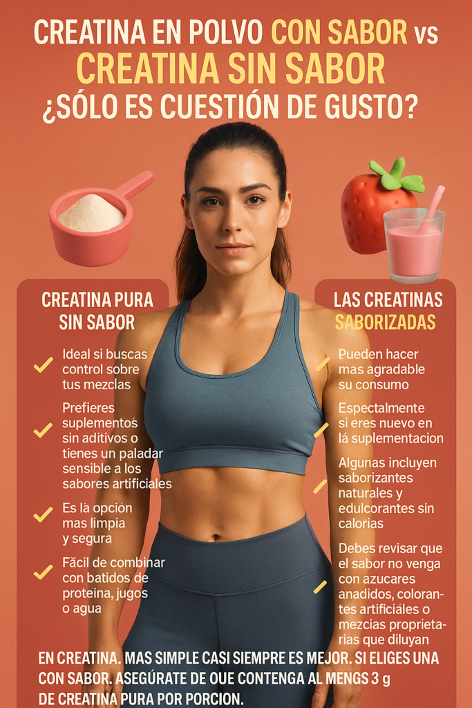 Comparativa Creatina en Polvo Sin Sabor Vs Creatina con sabor