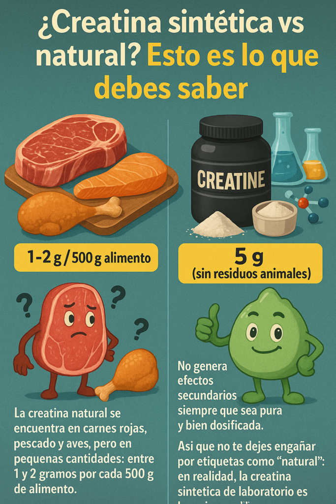 Creatina en Polvo sintética Vs Creatina Natural