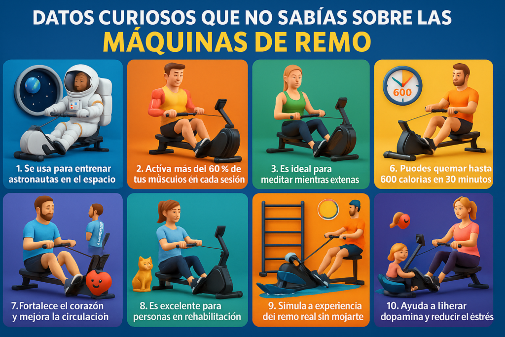 Remadora . Máquina de Remo . Datos curiosos