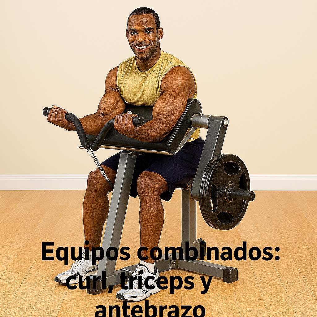 Equipos combinados Curl, Triceps y antebrazo, otra alternativa para entrenar Brazos sin Máquina para Brazos