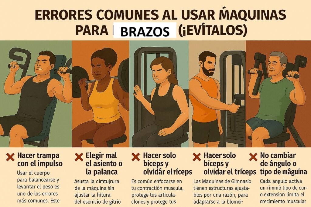 Errores comunes al entrenar Brazos con Máquina para Brazos y como evitarlos
