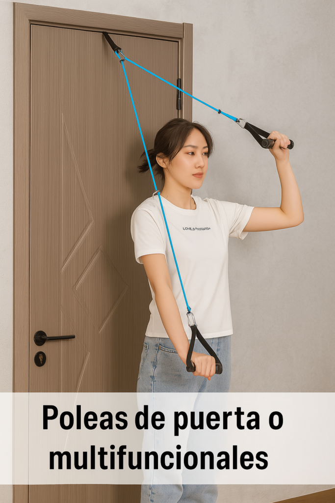 Poleas de Puerta multifuncionales , otra alternativa para entrenar Brazos sin Máquina para Brazos