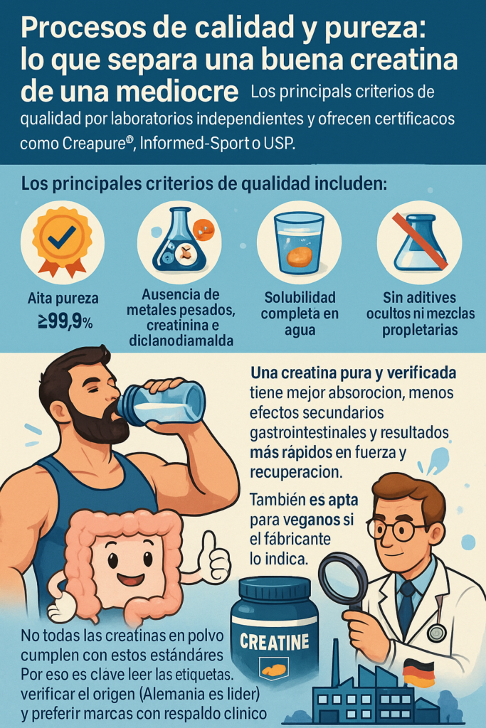 Procesos de calidad y pureza: lo que separa una buena creatina en polvo de una mediocre