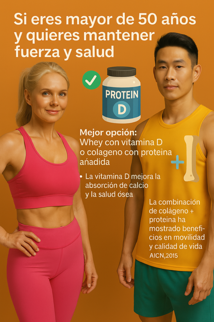 Proteína en Polvo . Si eres mayor de 50 años y quieres mantener fuerza y salud