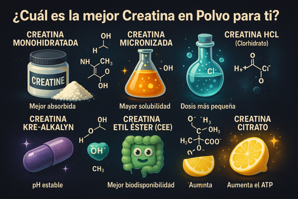 Tipos de Creatina en Polvo