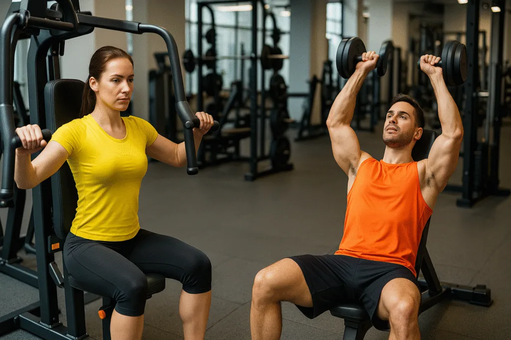 Comparación entre máquina de pecho Pec Deck y pesas libres para entrenar pectorales