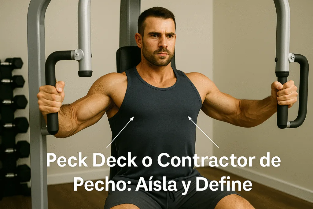 Ejecución correcta de la máquina de pecho Pec Deck paso a paso: ajuste de asiento, contracción y regreso controlado
